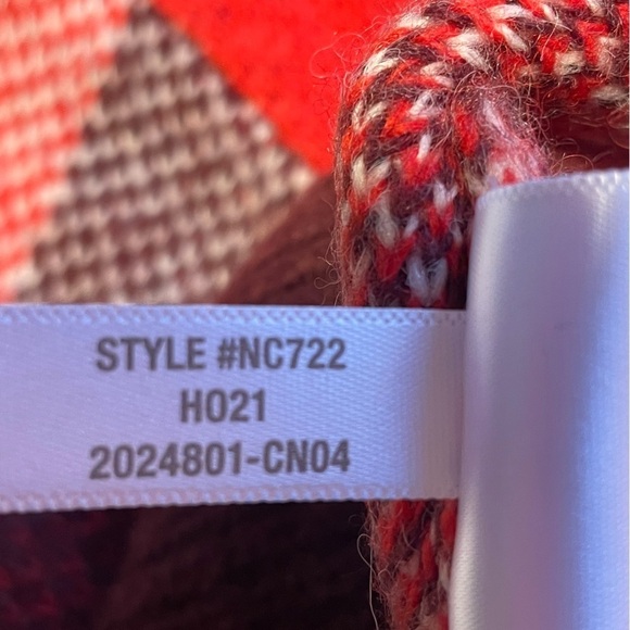 Madewell Fenimore Pull Over Alpaca Blend Sweater Red In Plaid  XS - Picture 6 of 12